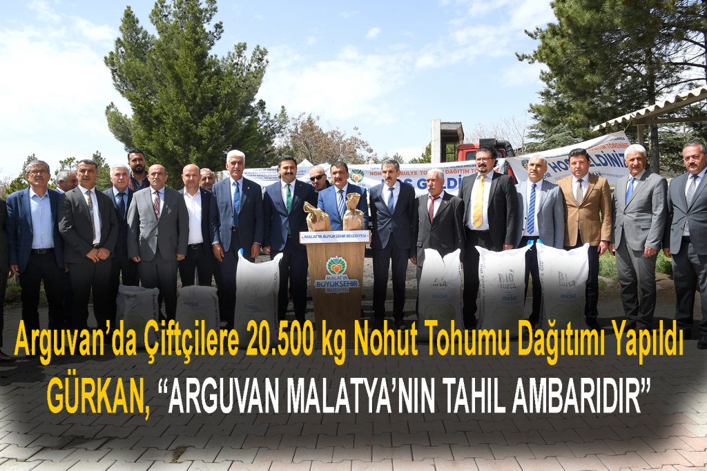 Arguvan’da Çiftçilere Nohut Tohumu Dağıtıldı